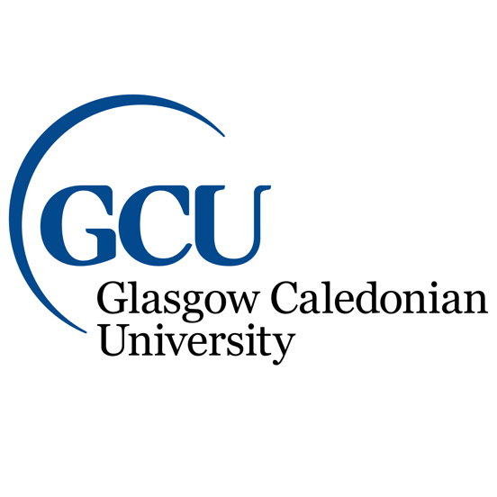 Logo reading GCU Glasgow Caledonian University